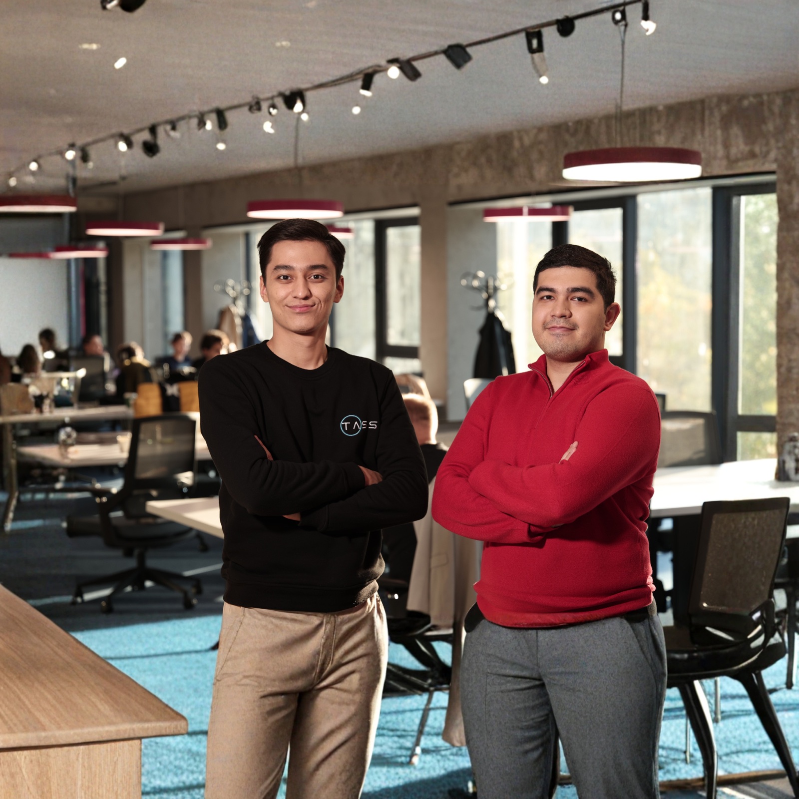 Co-founders Shakhzod Umirzakov and Jamshidjon Khakimjonov in the Tashkent office